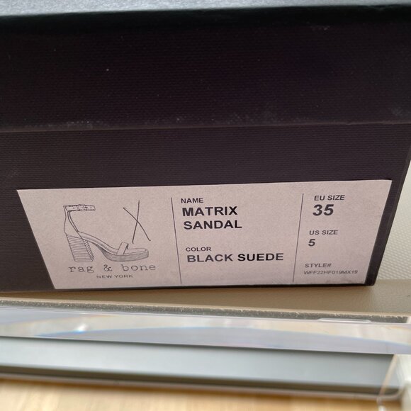 RAG & BONE Matrix Ankle Strap Sandals/ Color: Black - Picture 5 of 5